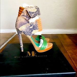 Mia Limited Edition Rocco Green Lizard Heel 6.5
